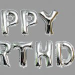 Фолиеви букви HAPPY BIRTHDAY,сребърни