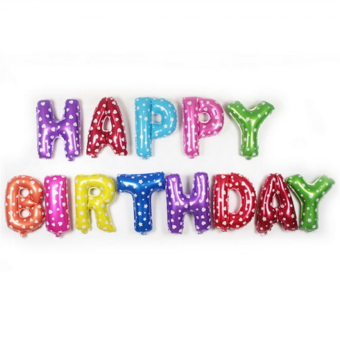 product_3300 Фолиеви букви HAPPY BIRTHDAY,цветни - Image 1