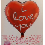 Балон фолио червено сърце i love you