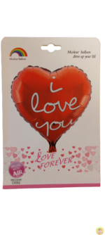 Балон фолио червено сърце i love you