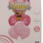 Комплект балони фолио и латекс розово Baby /7 броя/