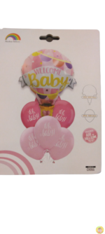 Комплект балони фолио и латекс розово Baby /7 броя/
