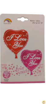 Балон фолио червено сърце I Love You